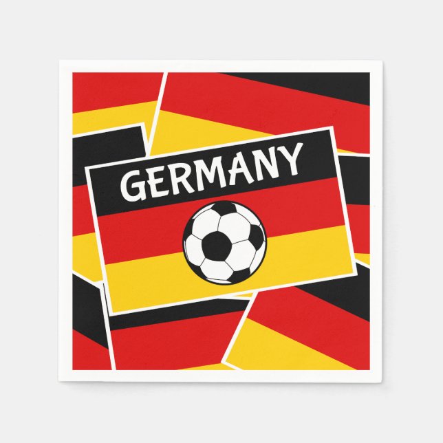 Serviette Jetable Football drapeau allemand (Devant)