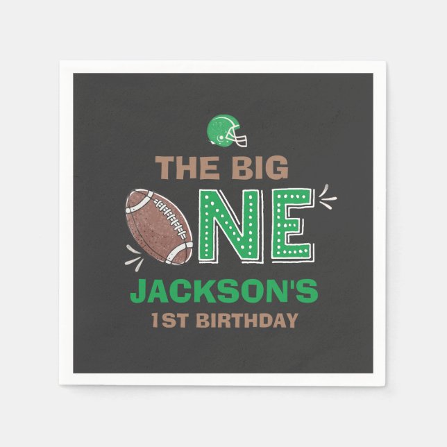 Serviette Jetable Football Party Napkin Football 1er anniversaire (Devant)