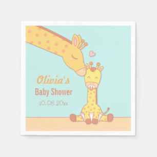 Serviette Jetable Fournitures de fête prénatale pour bébé girafe mig