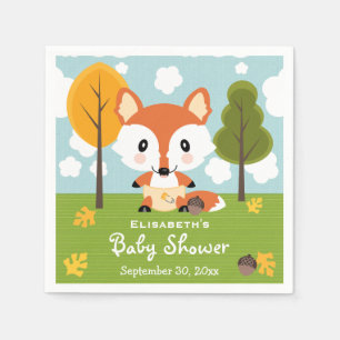 Serviette Jetable Fox dans le baby shower de couches-culottes