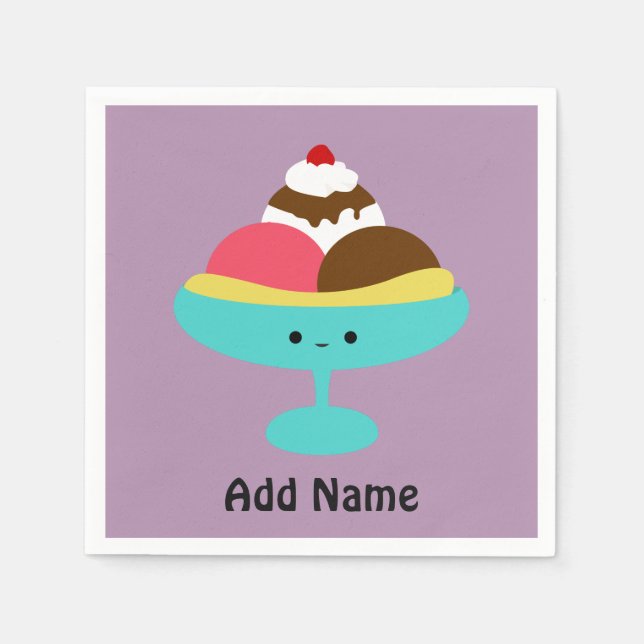 Serviette Jetable Fractionnement de banane mignonne (Devant)