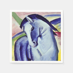 Serviette Jetable Franz Marc Blue Cheval Peinture d'Art Vintage