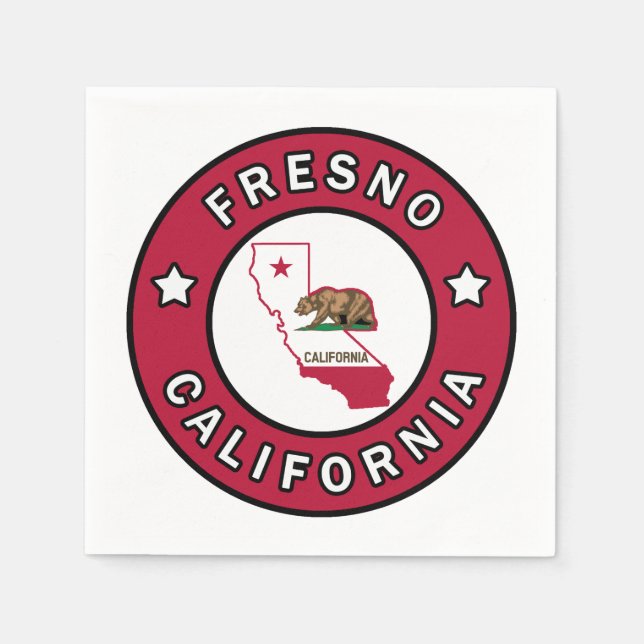 Serviette Jetable Fresno Californie (Devant)
