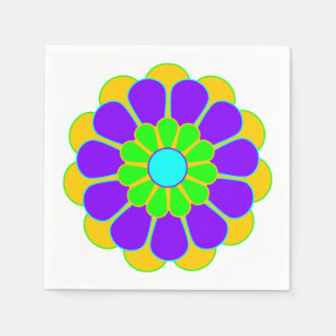 Serviette Jetable Funky Flower Power Bloom II + votre idée