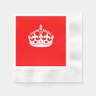Serviette Jetable GARDEZ le symbole CALME de COURONNE sur la