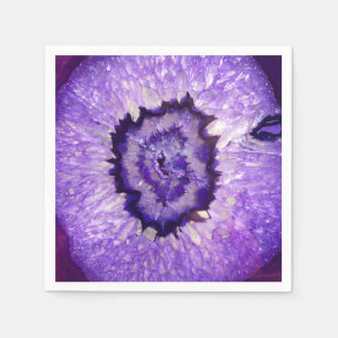 Serviette Jetable Géode d'agate violet tombé