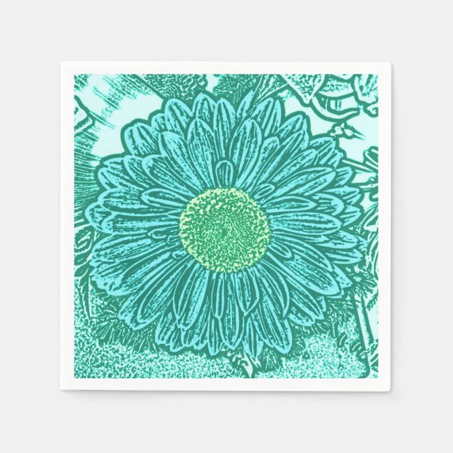 Serviette Jetable Gerbera Daisy (Devant)