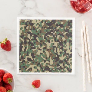 Serviette Jetable GI Soldat Camouflage Militaire Fête de la Militair