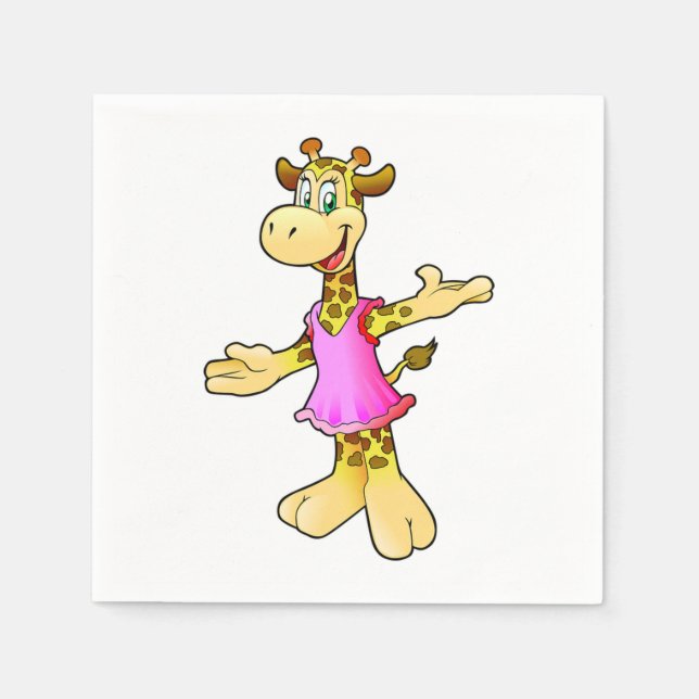 Serviette Jetable Girafe (Devant)