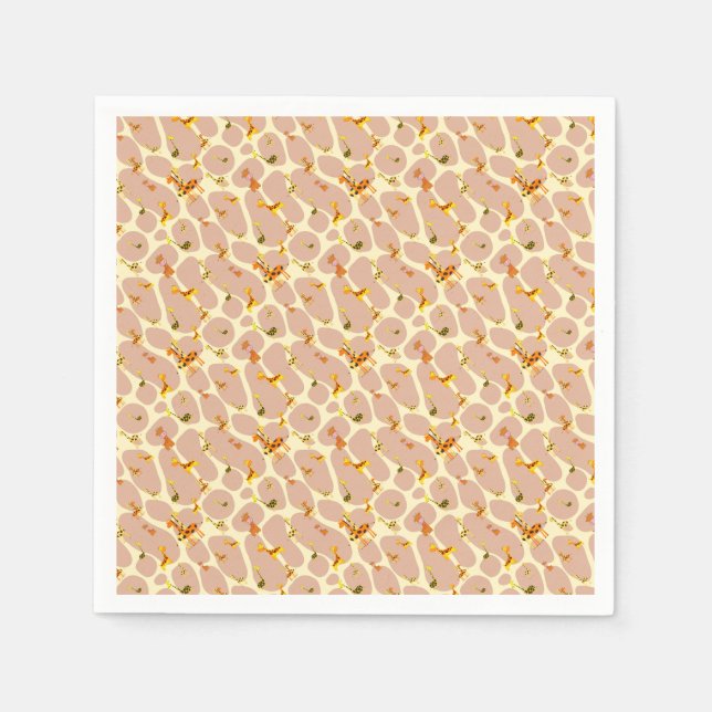 Serviette Jetable Giraffes (Devant)