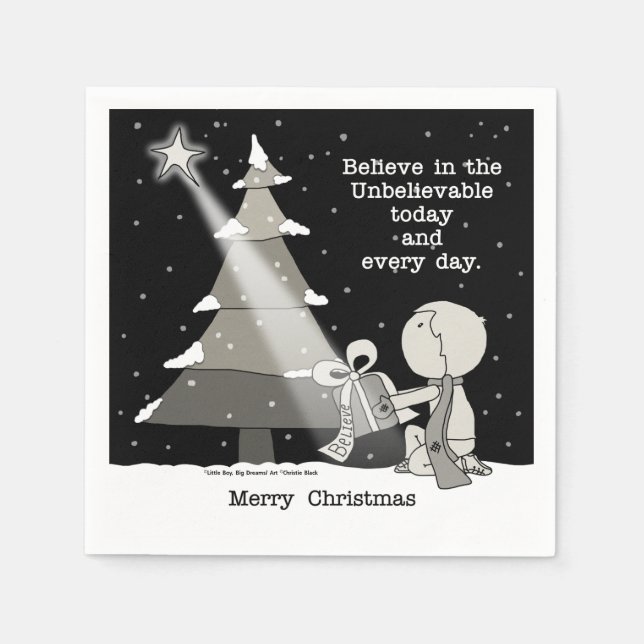 Serviette Jetable Giver cadeau-Joyeux Noël (Devant)