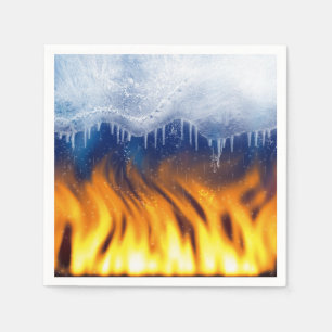 Serviette Jetable Glace et flamme