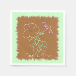 Serviette Jetable Glories du matin Pointillisme serviettes personnal