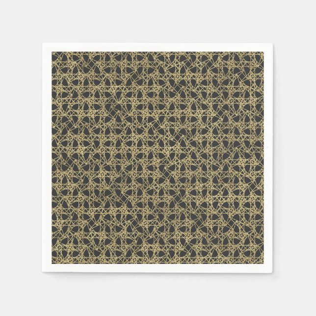 Serviette Jetable Gold Scratch Golden Modern Glamour Elegant Party (Devant)