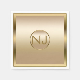 Serviette Jetable Gold Shine Golden Shiny Modern Glam Party