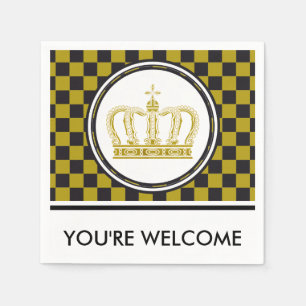 Serviette Jetable Golden Crown + votre arrière - plan et vos idées