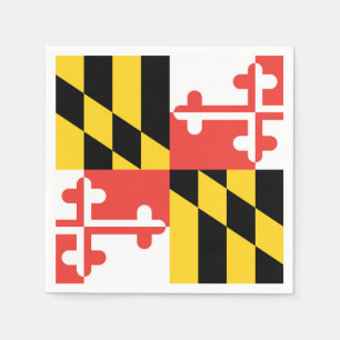 Serviette Jetable Gros drapeau du Maryland