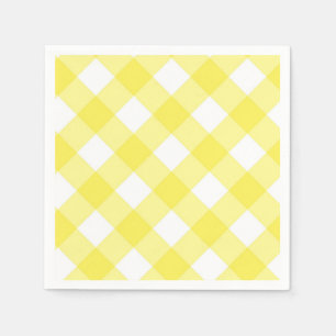 Serviette Jetable Guingan jaune