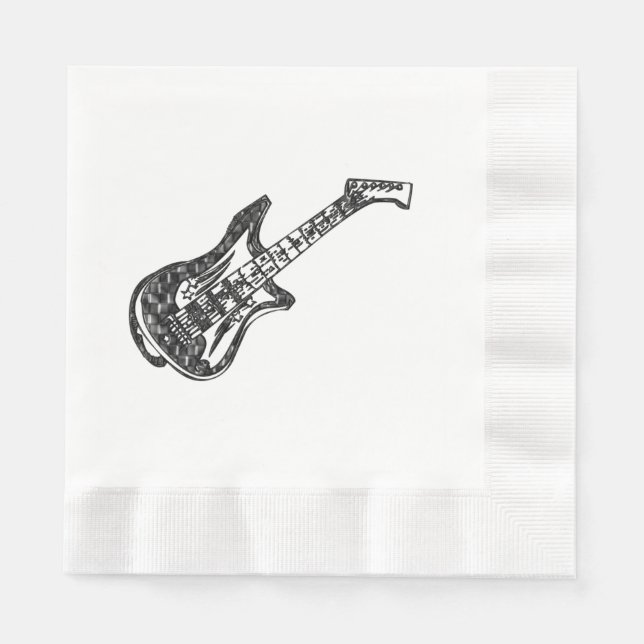Serviette Jetable Guitare électrique (Devant)