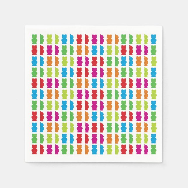 Serviette Jetable Gummy Bears papier napkin (Devant)