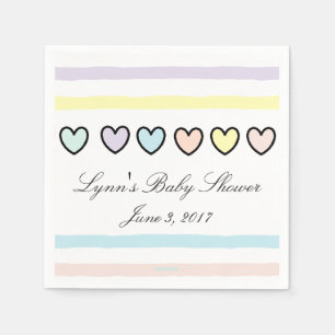 Serviette Jetable HAMbyWG - Papier Napkin - Pastel Stripes