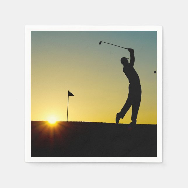 Serviette Jetable HAMbyWhiteGlove - Papier Napkin - Golf (Devant)