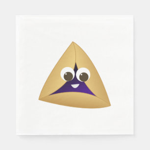 Serviette Jetable Happy Kawaii Prune Hamentashen