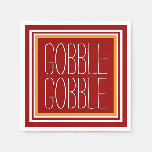 Serviette Jetable Happy Thanksgiving (Devant)