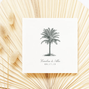 Serviette Jetable Havana Palm Mariage