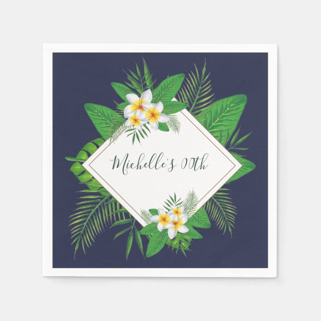 Serviette Jetable Hawaii Aloha Luau fête d'anniversaire (Devant)