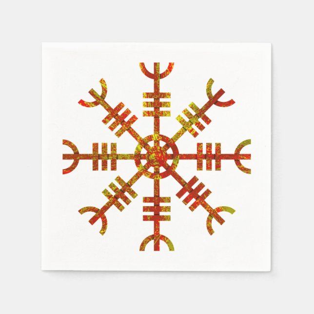 Serviette Jetable Helm Of Awe Ancienne Conception Viking (Devant)