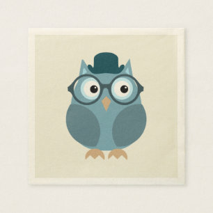 Serviette Jetable Hibou de hippie