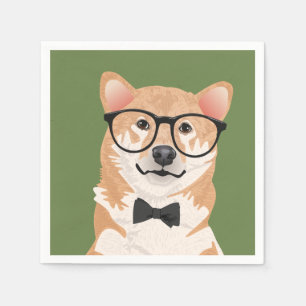 Serviette Jetable Hipster Shiba Inu Papier Napkin Party