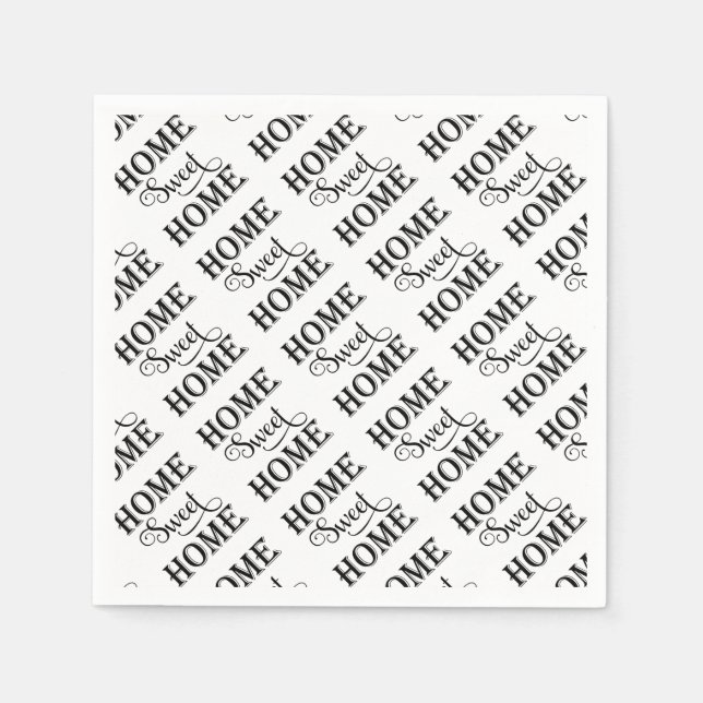 Serviette Jetable Home Sweet Home (Devant)