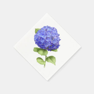 Serviette Jetable Hortensia bleu