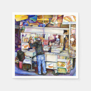 Serviette Jetable Hot Dog God, New York