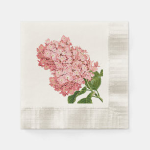 Serviette Jetable Hydrangea Rose Vintage, Sur mesure