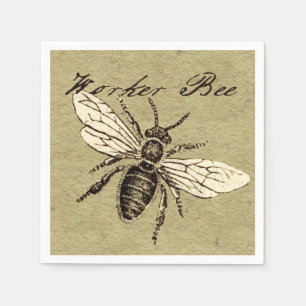 Serviette Jetable Illustration de l'insecte abeille du travailleur