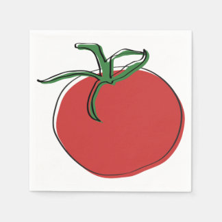 Serviette Jetable Illustration de tomate par Neal DePinto