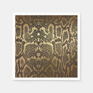 Serviette Jetable Imprimé animal peau de serpent élégant moderne gla