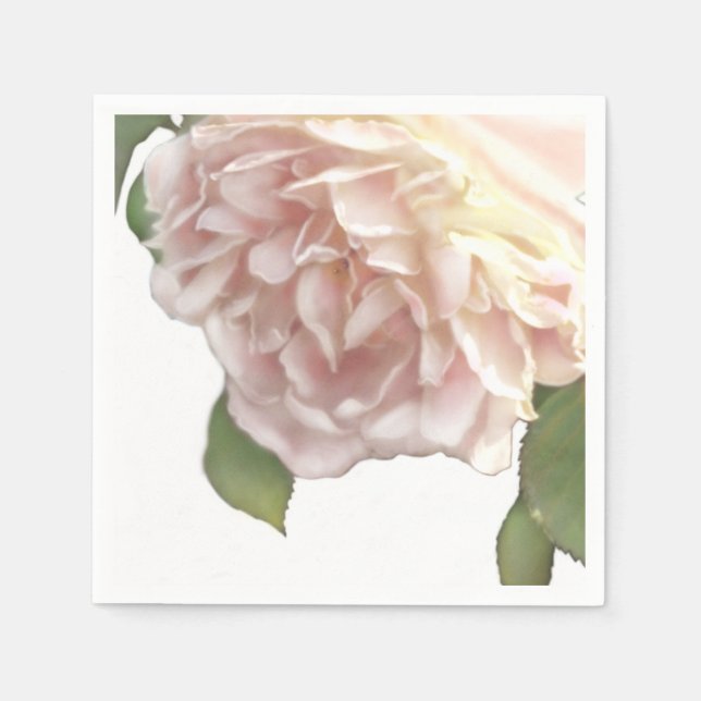Serviette Jetable Ivory Blush Rose (Devant)