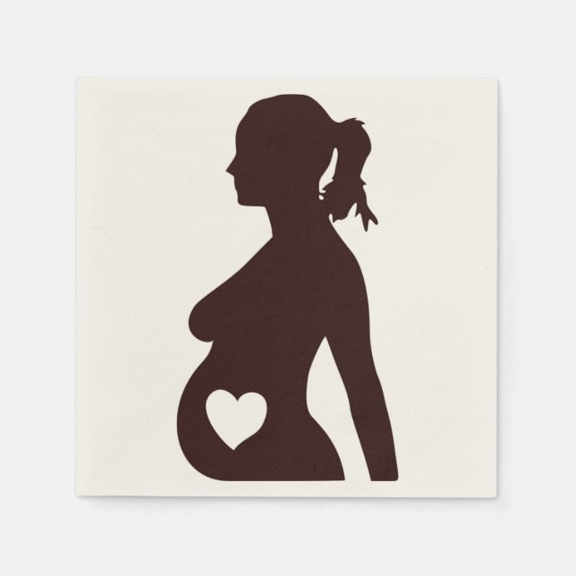 SERVIETTE JETABLE J'AIME MON BÉBÉ (Devant)