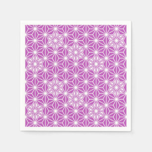 Serviette Jetable Japonais Asanoha motif - orchidée