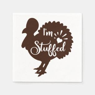 Serviette Jetable Je suis farci Drôle Thanksgiving