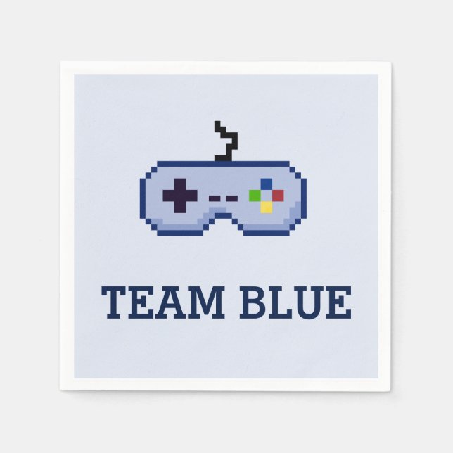 Serviette Jetable Jeu 8 bits Genre Revela Team Blue (Devant)