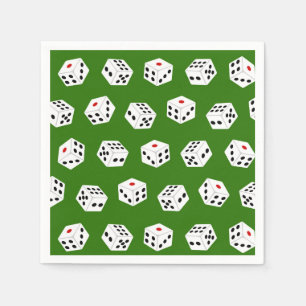 Serviette Jetable Jeu amusant Dice Casino motif de fête serviettes