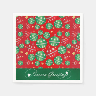 Serviette Jetable Jingle Bell Motif de conception ornement de Noël