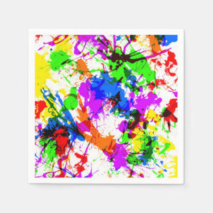 Serviette Jetable Joli design coloré de peinture éclatante