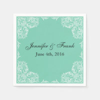 Joli Mariage Aqua à cadre de dentelle