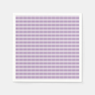 Serviette Jetable Joli motif carreaux violet
